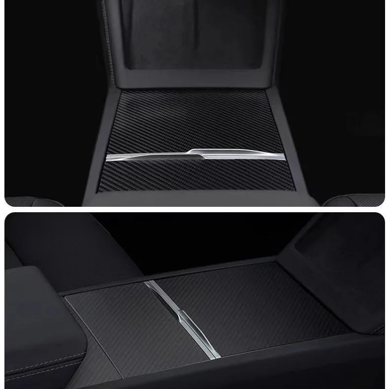 Dry Carbon Fiber Center Console Cover for Tesla Model 3 Highland / Model Y Juniper