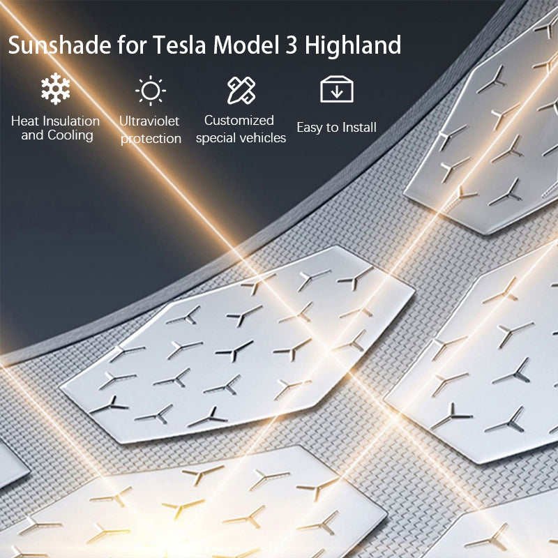 CUTIM Sunshade for Tesla Model 3 Highland