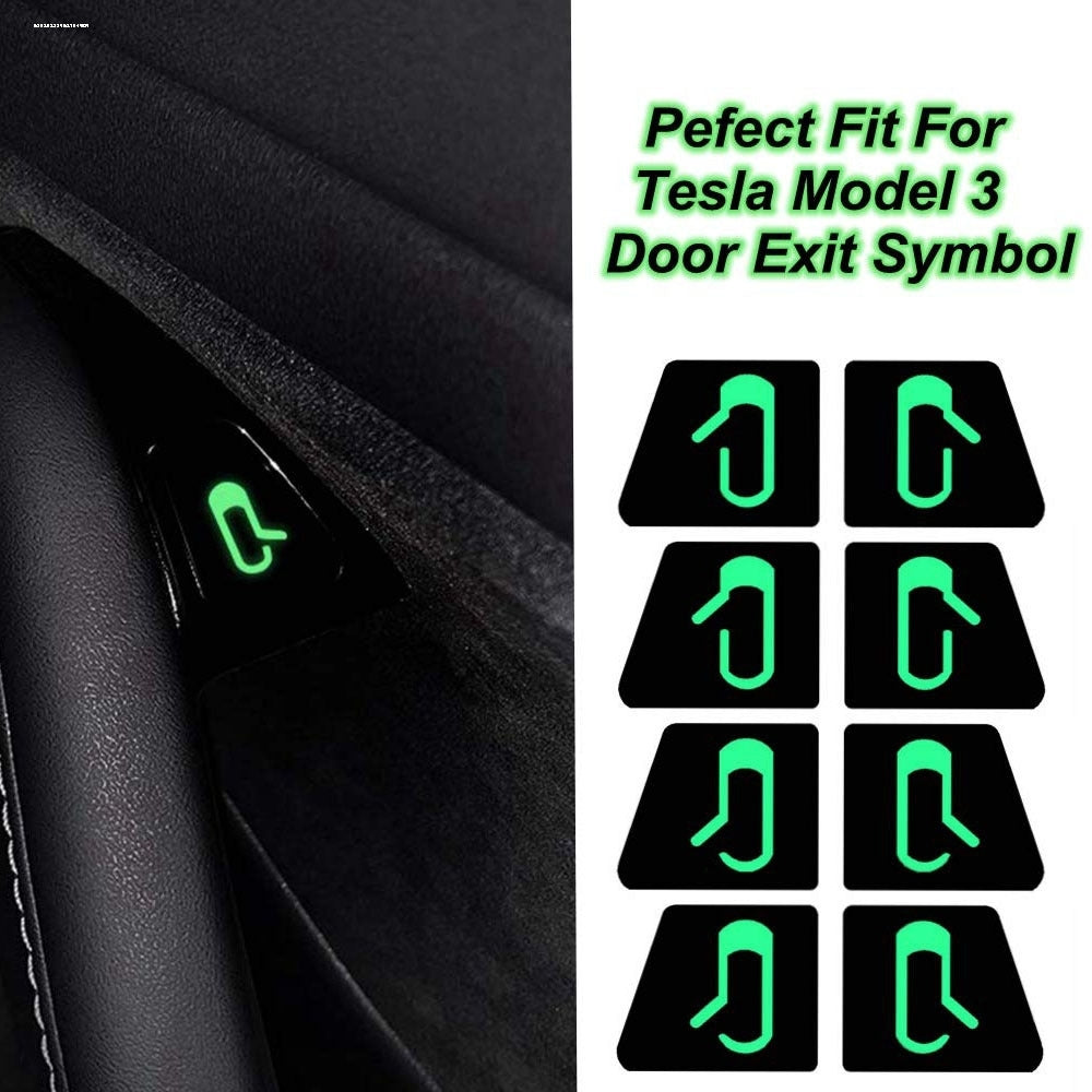 CUTIM Interior Door Opening Reminder Glow-in-the-Dark Sticker For