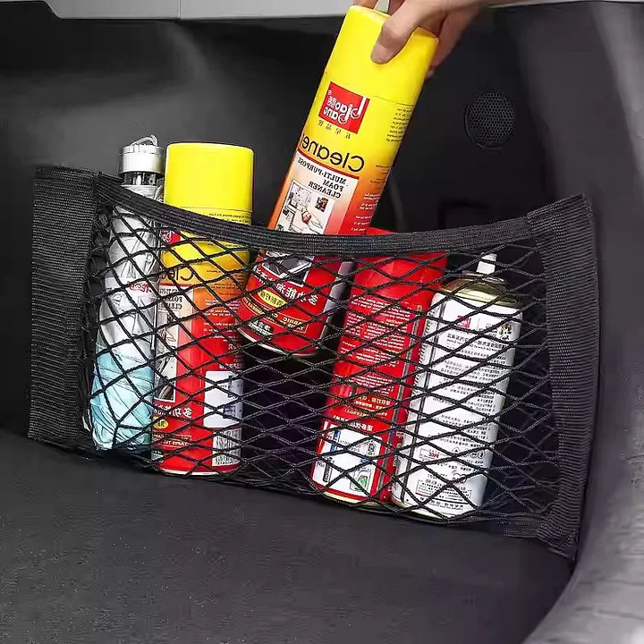 CUTIM Heavy-Duty Trunk Organizer Mesh Cargo Net for Tesla Model 3 & Y