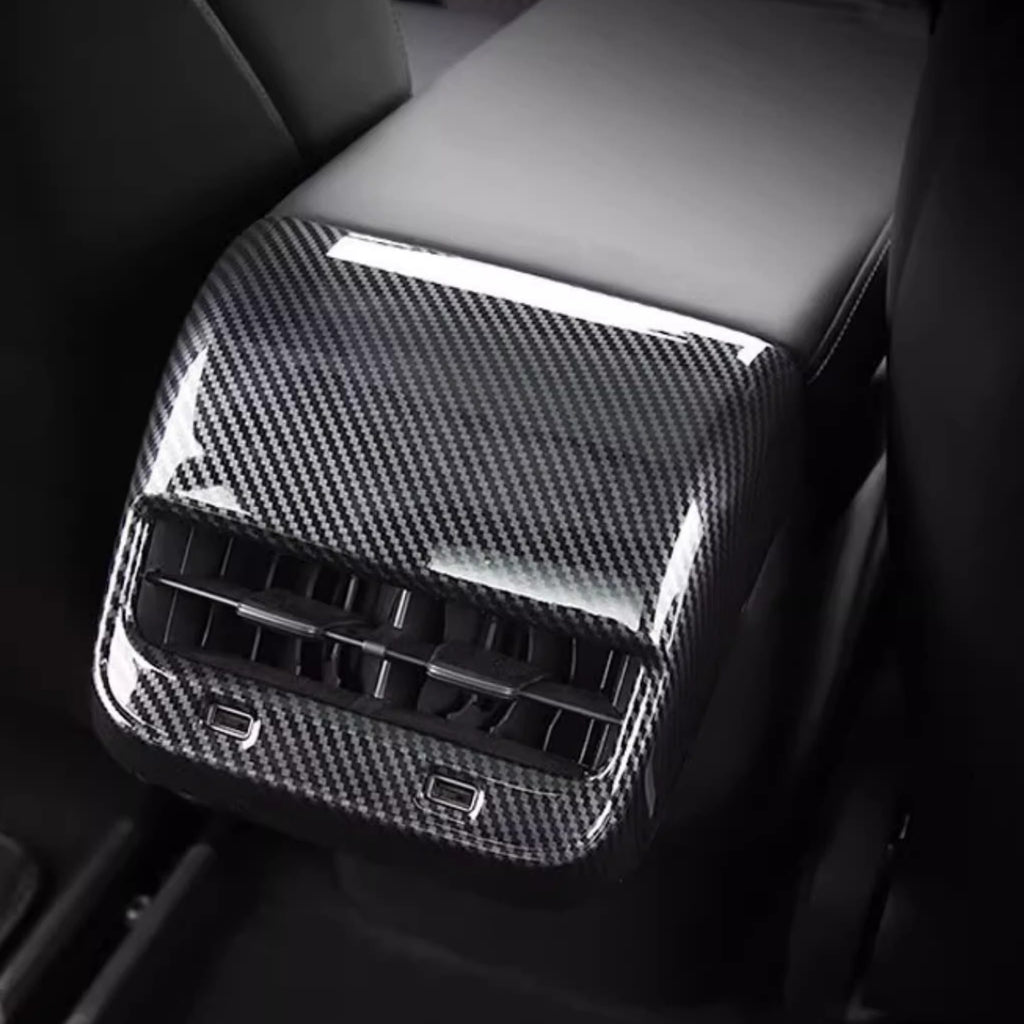 Model 3 / Y Backseat Air Vent Cap Cover - Real Dry Carbon Fiber