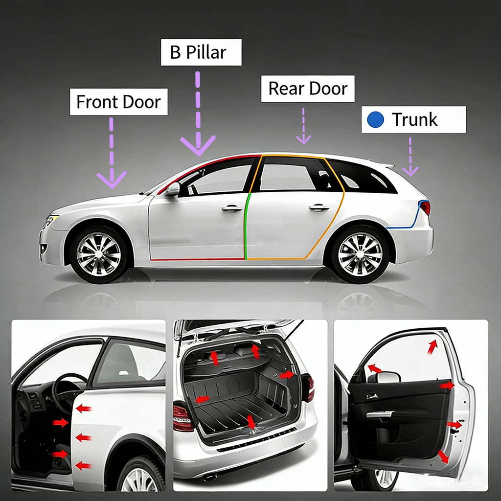 CUTIM Automotive door seals For Tesla Model 3/Y