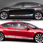 CUTIM Car Door Side Skirt Stripes Sill Sticker Body Decal for Tesla Model S/3/X/Y (2pcs/set)