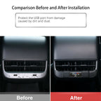 Rear USB Charging Protection Cover for Tesla