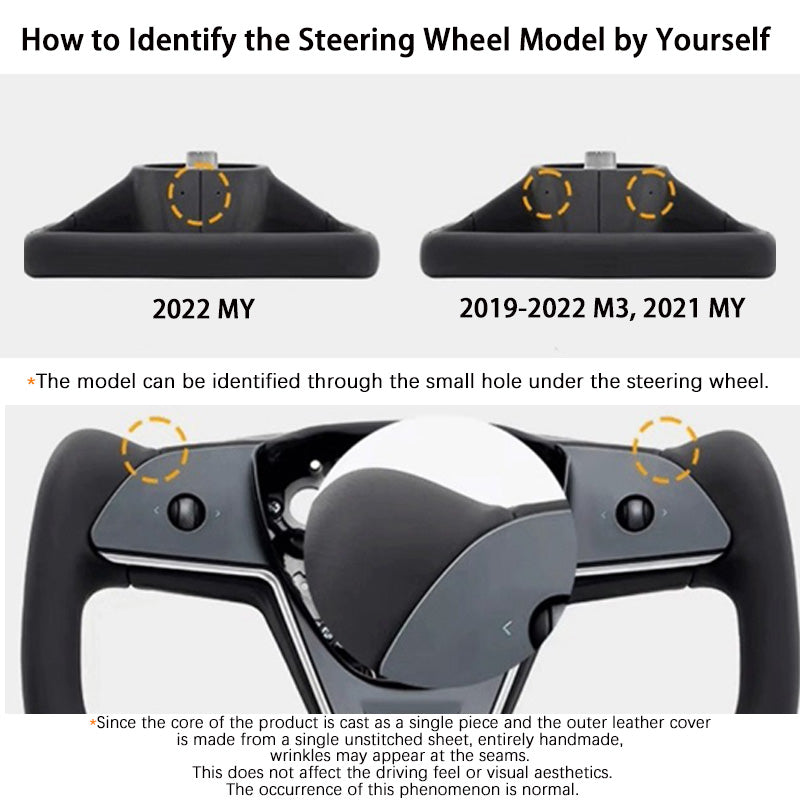 CUTIM New Plaid Steering Wheel for Tesla Model 3 / Y