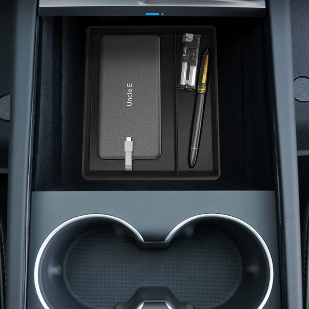 Central Control Armrest Box Storage Box Renewal Version for Tesla Model 3 Highland & Model Y Juniper