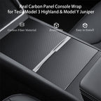 CUTIM Real Carbon Panel Console Wrap for Tesla Model 3 Highland & Model Y Juniper