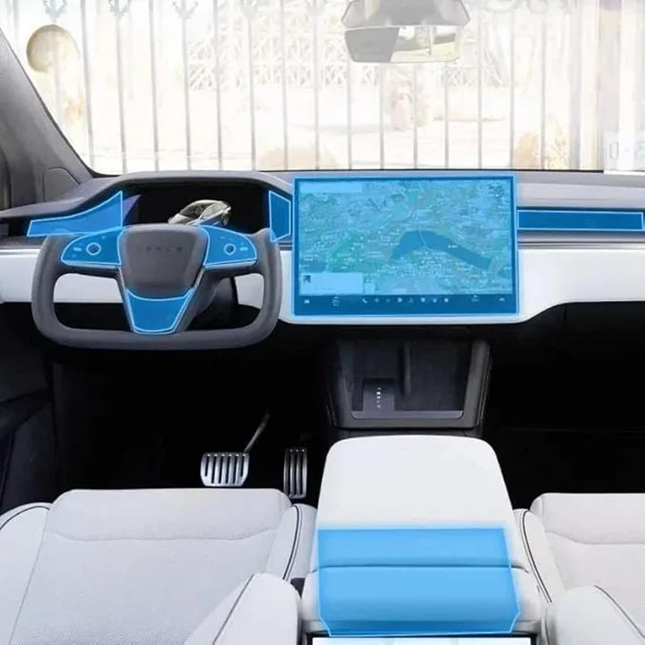 CUTIM Transparent TPU Protective Film for Dashboard and Center Console Screens