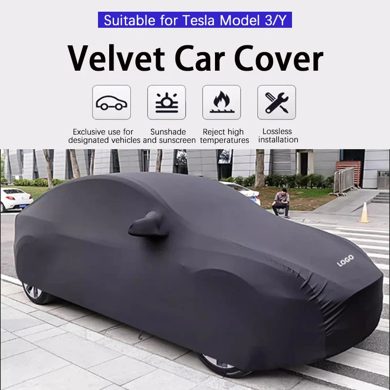 Indoor Car Cover for Tesla Model 3/Y/X/S – Full Protection Dust Cover