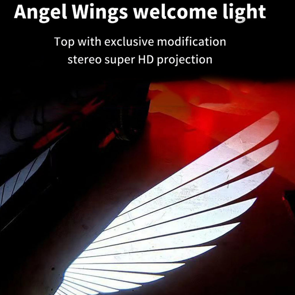 CUTIM Model 3 Highland & New Model Y Angel Wings Rearview Mirror Welcome Light