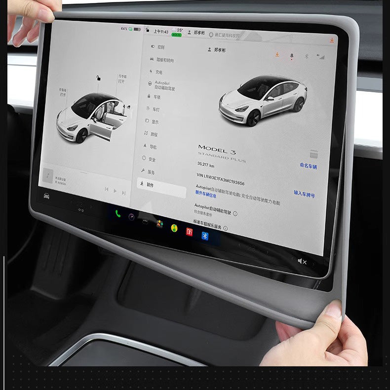 CUTIM Navigation Plaid Screen Protector Cover for Tesla Model 3/Y