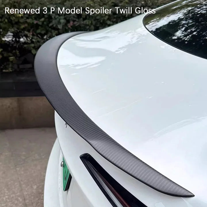 Performance Style Rear Spoiler for Tesla Model Y / Model 3 Highland – Dry Carbon Fiber