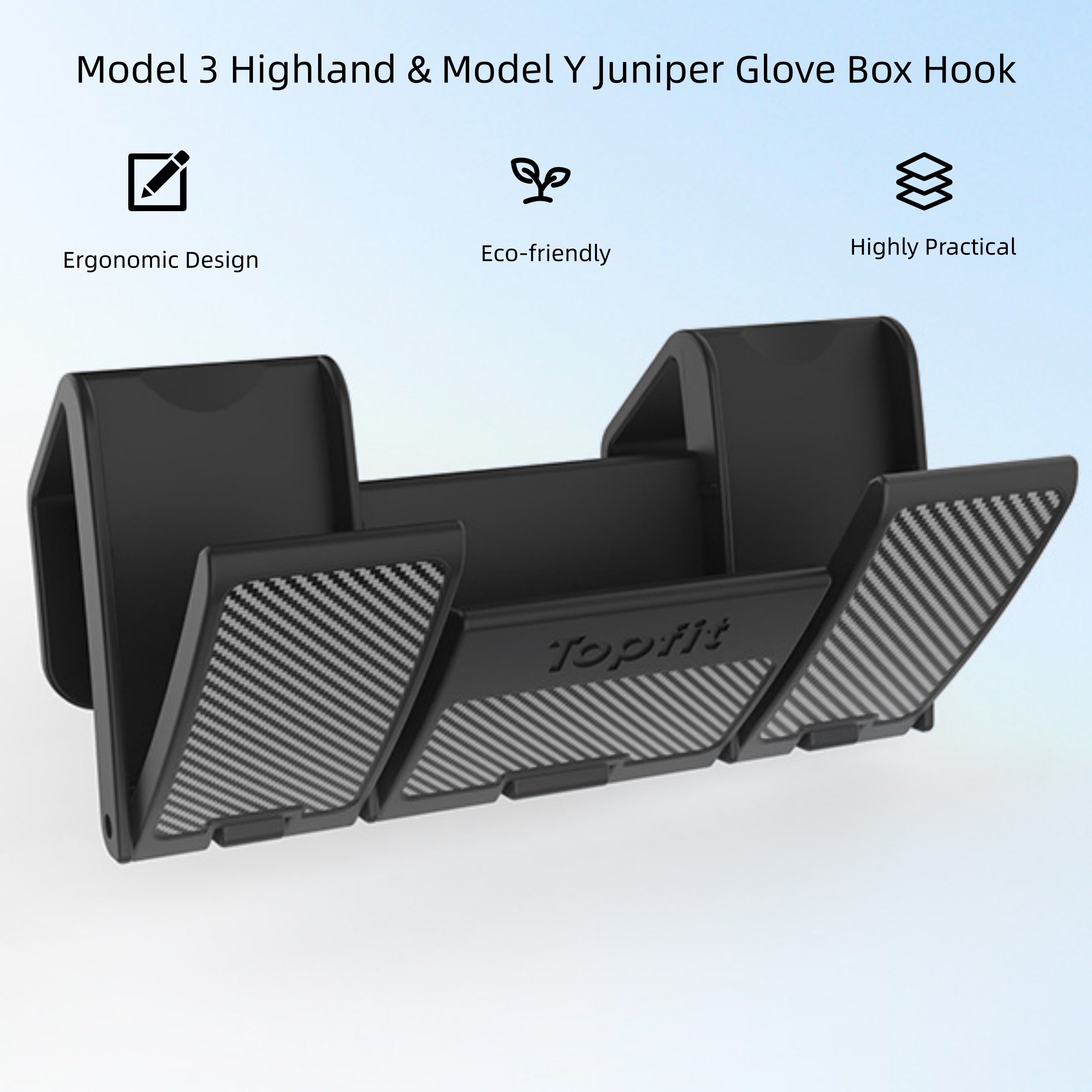 Folding Glove Box Hook for Tesla Model 3 Highland & Model Y Juniper
