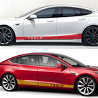 Side skirt stripe decals for Tesla Model 3 Y S and X