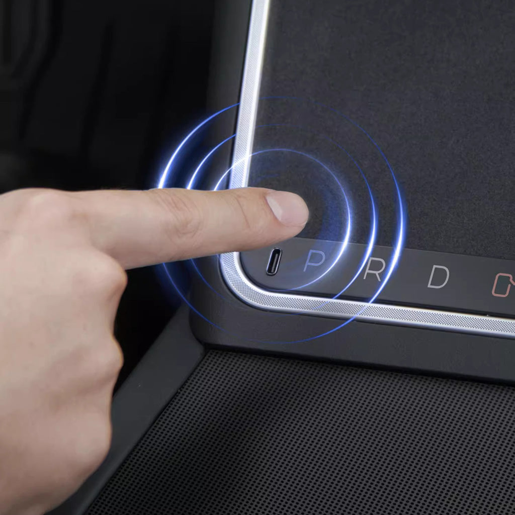 Wireless Charging Pad with Ambient Touch Buttons for Model Y Juniper & Model 3 Highland