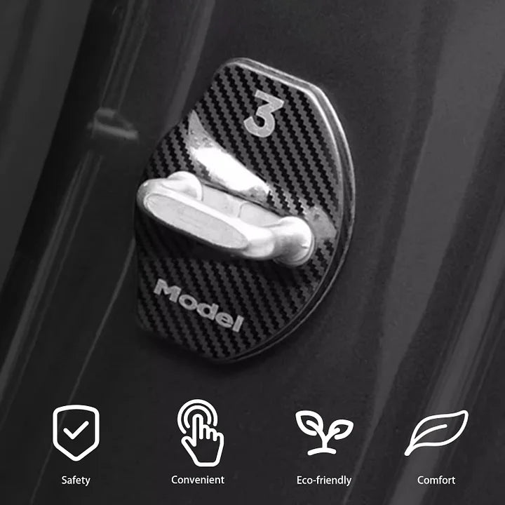 Door Lock Buckle Cover [4 pcs] for Tesla Model 3 & Model Y