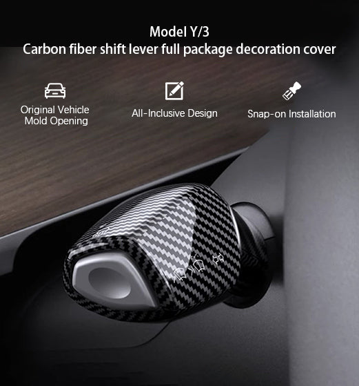 CUTIM Gear Lever Cover for Tesla Model 3 Highland & New Model Y