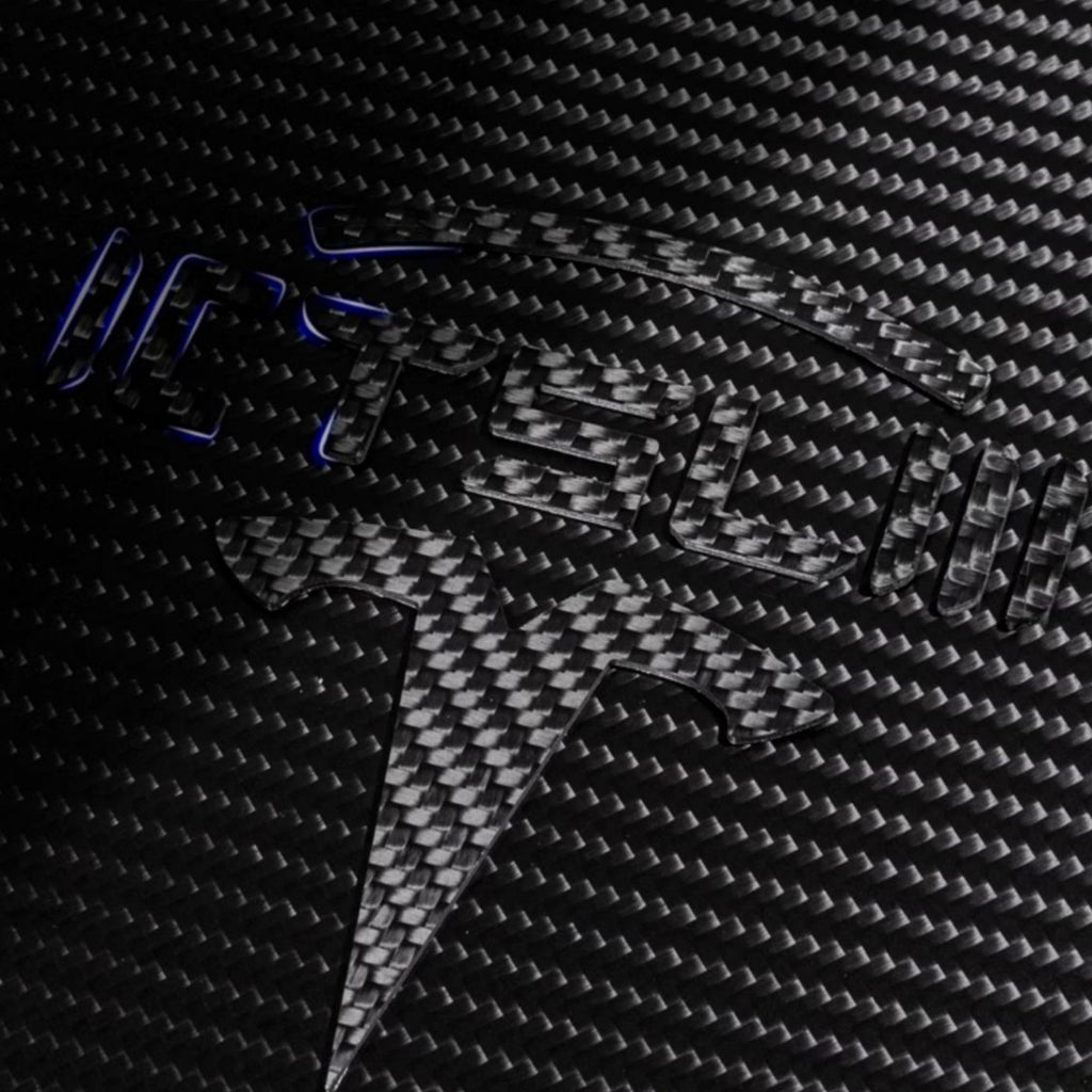 Model 3 / Y T Logo Overlay Front & Rear – Real Carbon Fiber Exterior