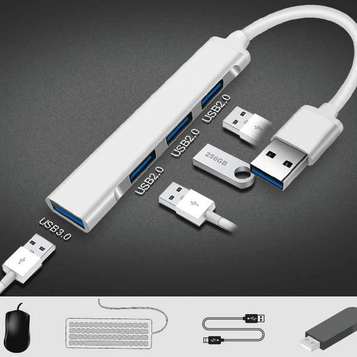CUTIM Tesla USB Tepy C Hub suitable for Model 3/Y/S/X 4 in 1 USB 3.0 Ports