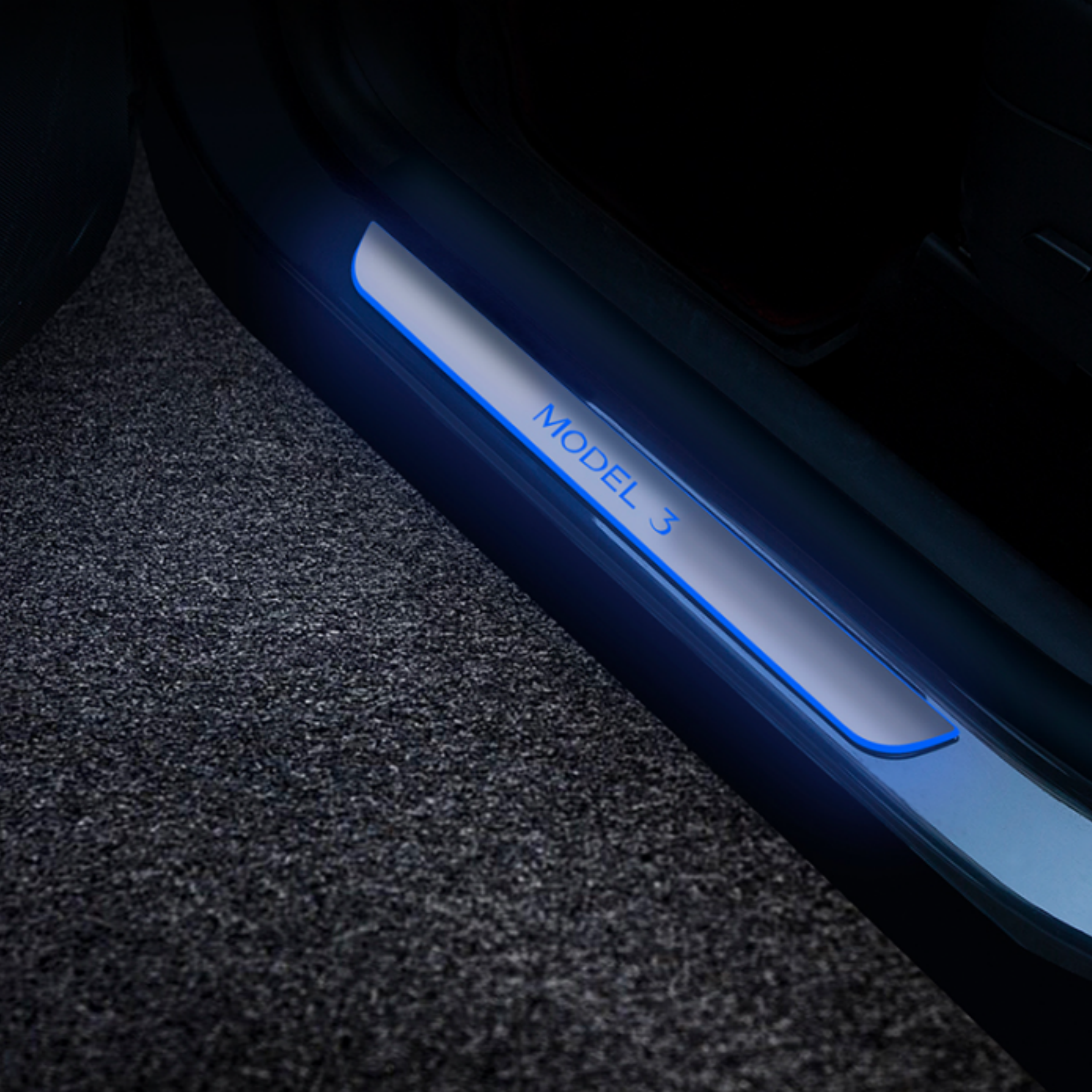CUTIM LED Colorful Lights illuminated Door Sills for Tesla Model Y/3/S/X