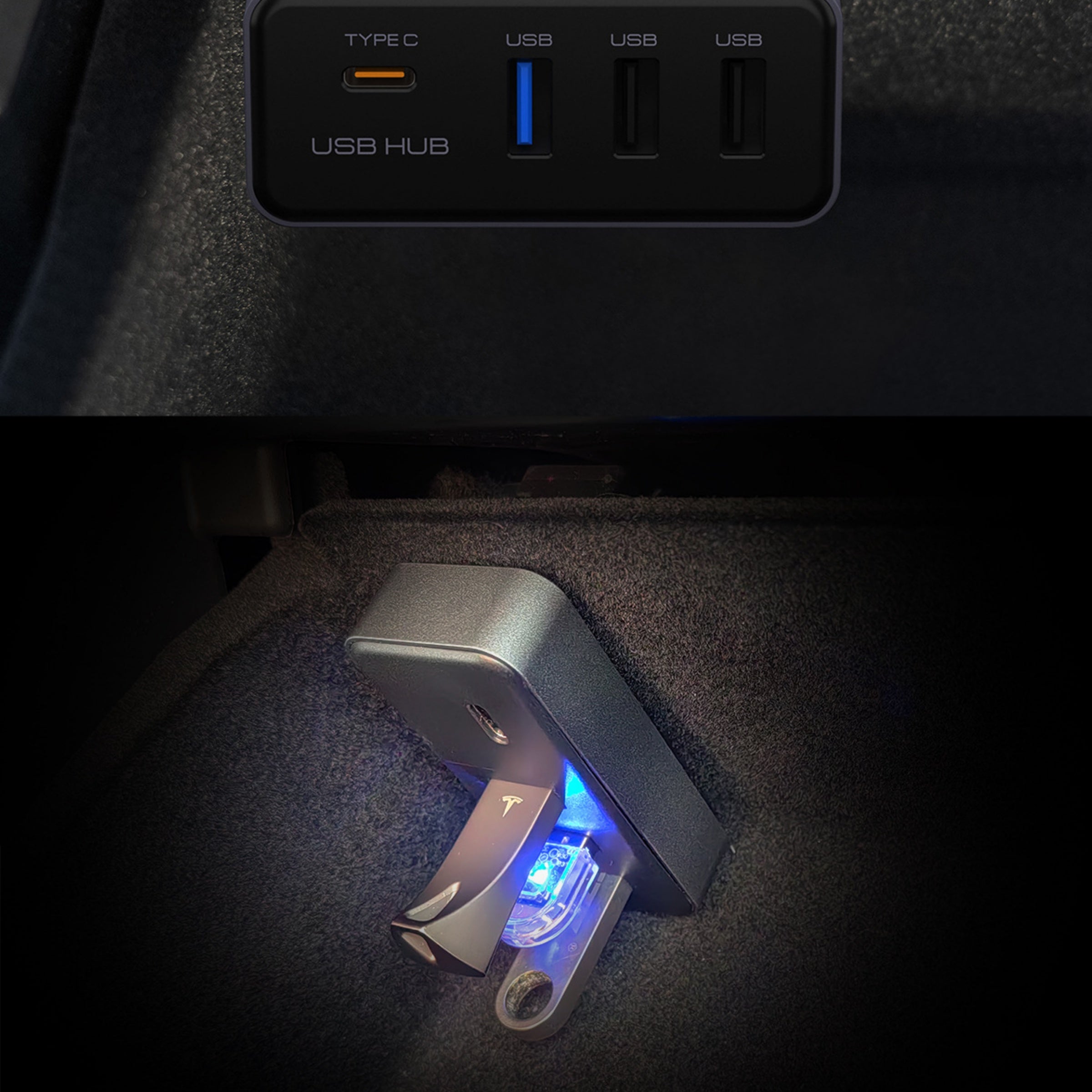 CUTIM USB Glovebox Charging Hub for Model 3 & Model Y