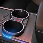 CUTIM Console Cup Holder Expansion Dock with Lighting for Tesla Model 3/Y