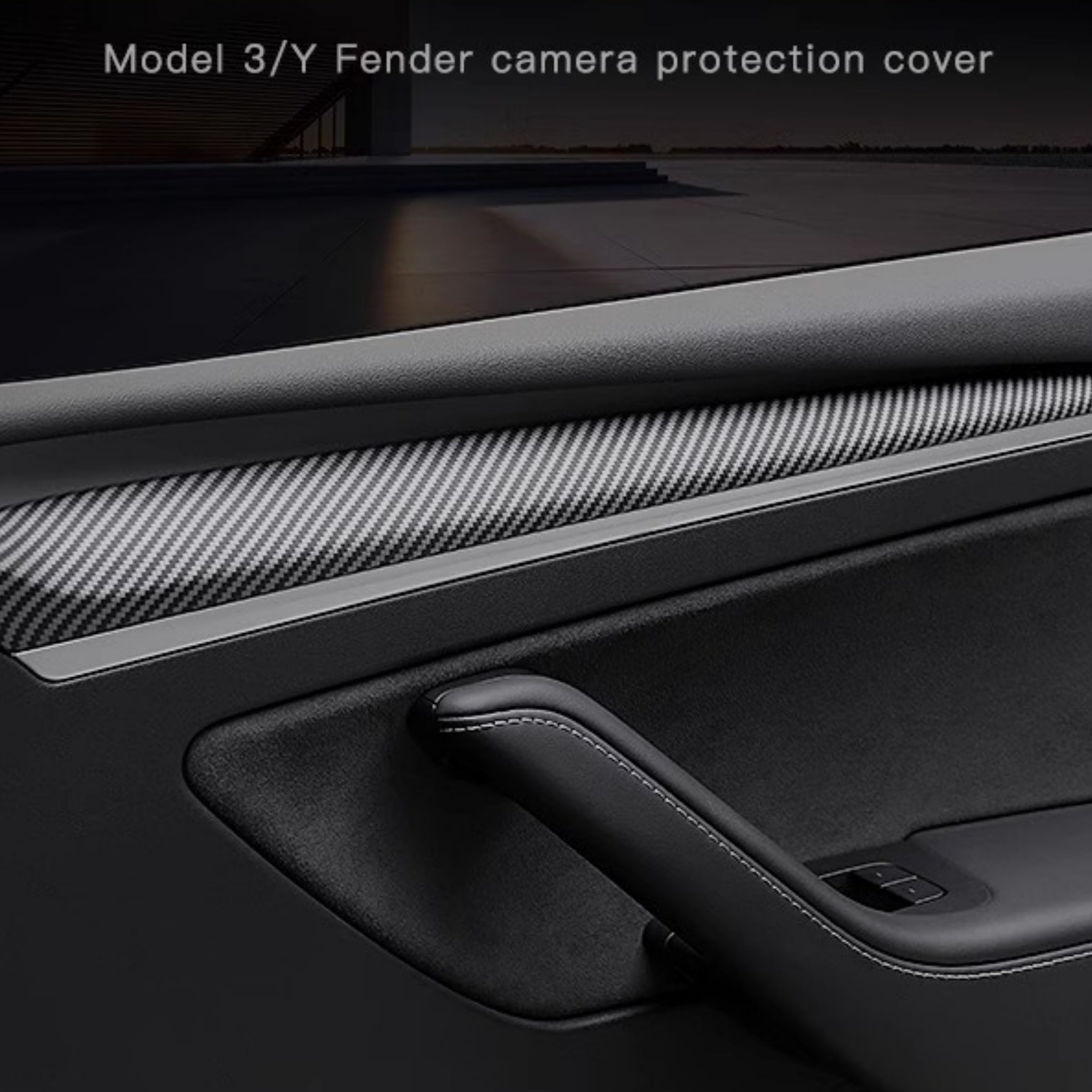 Replacement Real Carbon Fiber Door Trim Panel for Tesla Model 3/Y