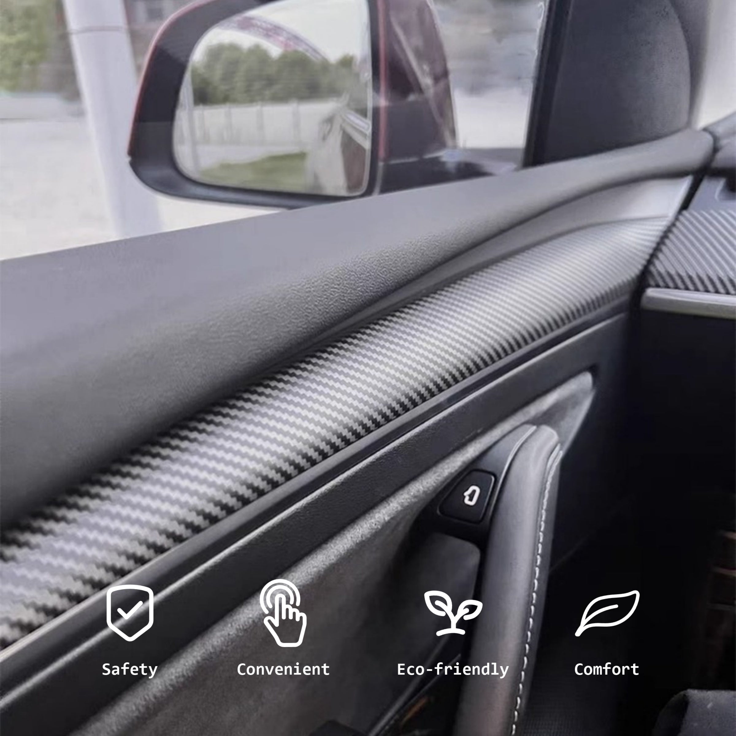 CUTIM Variety Door Panel Trim for Tesla Model 3 2021-2023.10 & Model Y 2020-2024