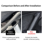 CUTIM Leather Inner Door handle Cover for Tesla Model 3 Model Y