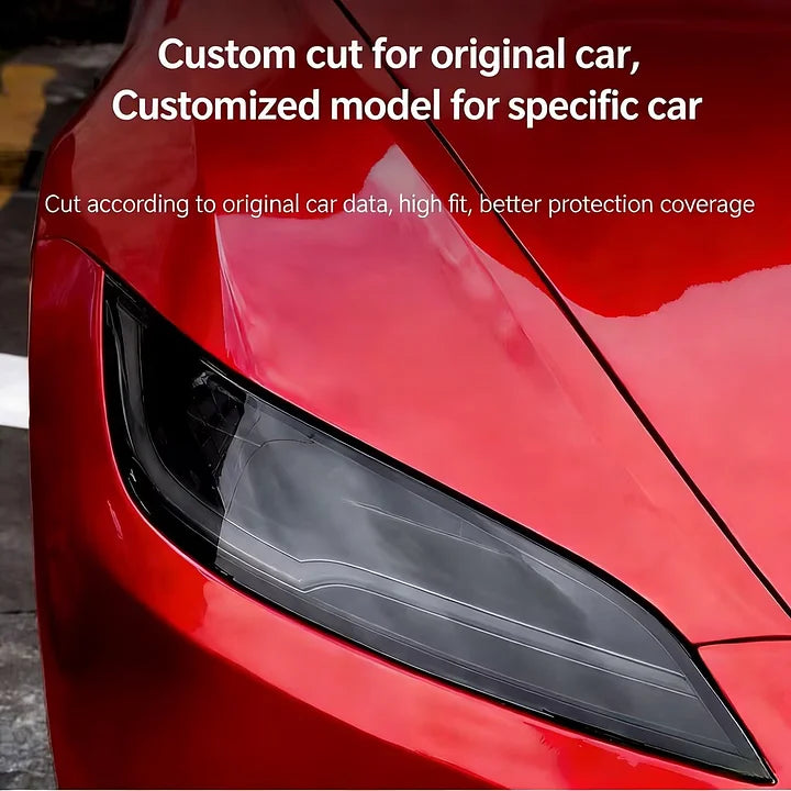 CUTIM Smoked Headlight & Taillight Tint Film for Upgraded Tesla Model 3