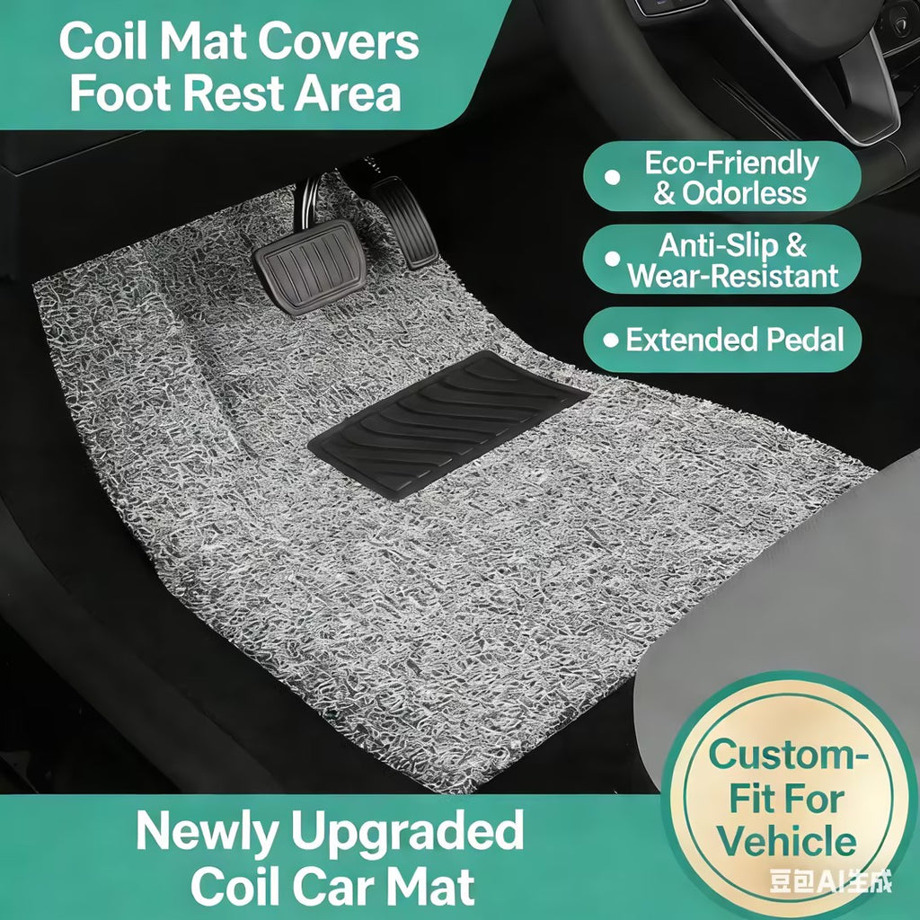 Silicone Coil Floor Mats for Tesla Refreshed Model 3/Model Y & Model S – Front & Rear Custom-Fit