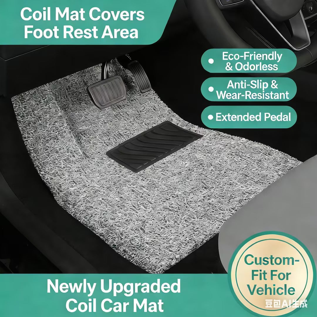 Silicone Coil Floor Mats for Tesla Refreshed Model 3/Model Y & Model S – Front & Rear Custom-Fit