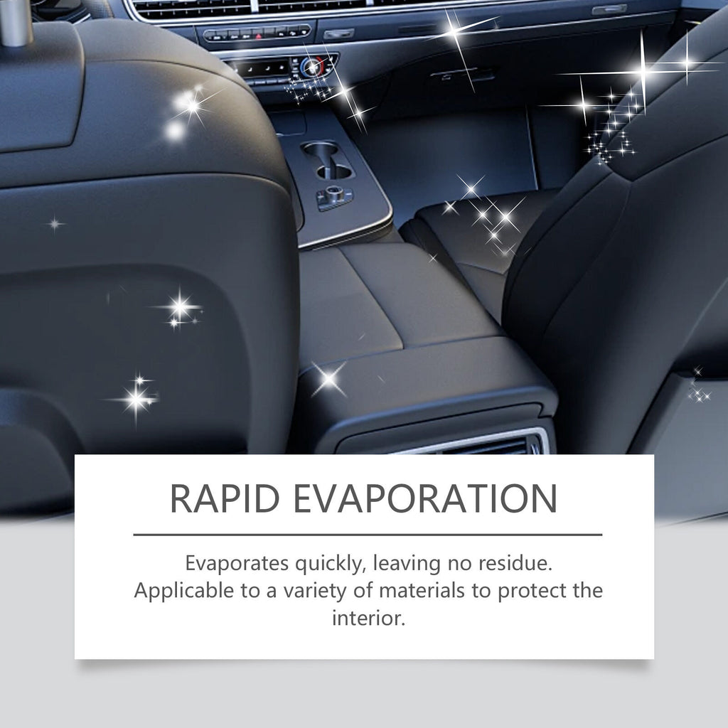 Fast evaporating interior cleaner for Tesla vegan leather