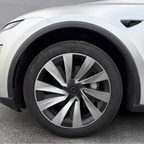 CUTIM | 19" Cyclone Wheel Covers for Tesla Model Y Juniper (2025-2026) | Full Rim Protection & Aero-Efficiency Hubcaps | Matte Black / Space Gray