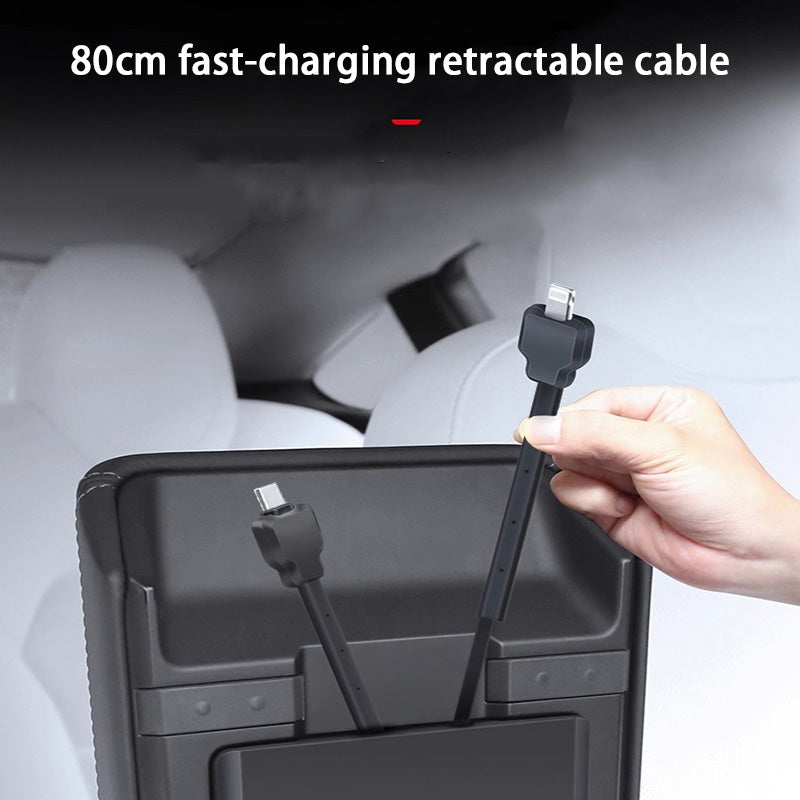 Armrest Box Hidden Charging Hub for Model Y Juniper & Model 3 Highland