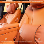 Dual-Layer Pressure Relief Headrest for Tesla Model 3/Y/S/X