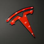 Real Carbon Fiber Steering Wheel Logo Cover for Tesla Model 3 / Y