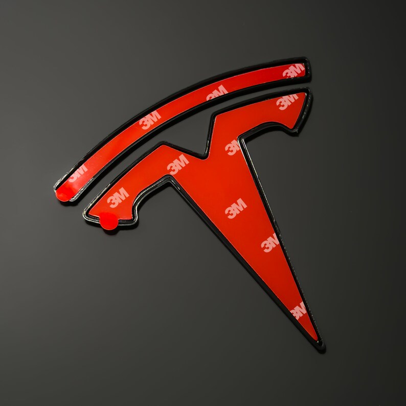 Real Carbon Fiber Steering Wheel Logo Cover for Tesla Model 3 / Y