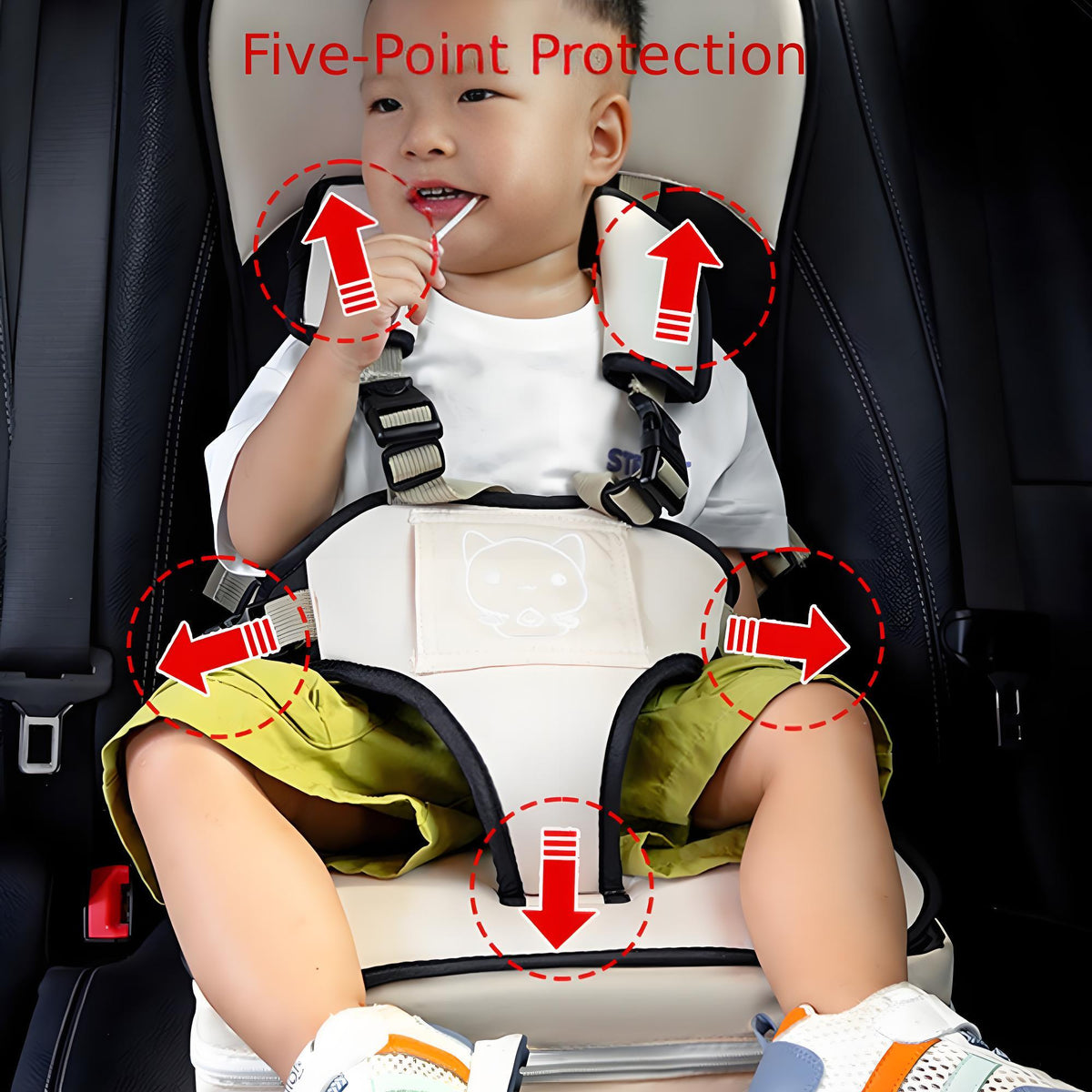 Portable kids car seat cushion for Tesla