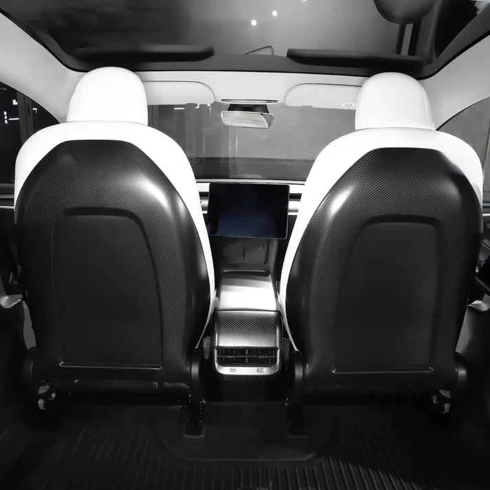 Full Back Seat Replacement for Tesla Model 3 / Y – Real Carbon Fiber Interior Mods