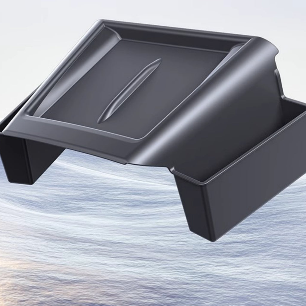 Tesla Model Y Juniper and Model 3 Highland center console side organizer – top view