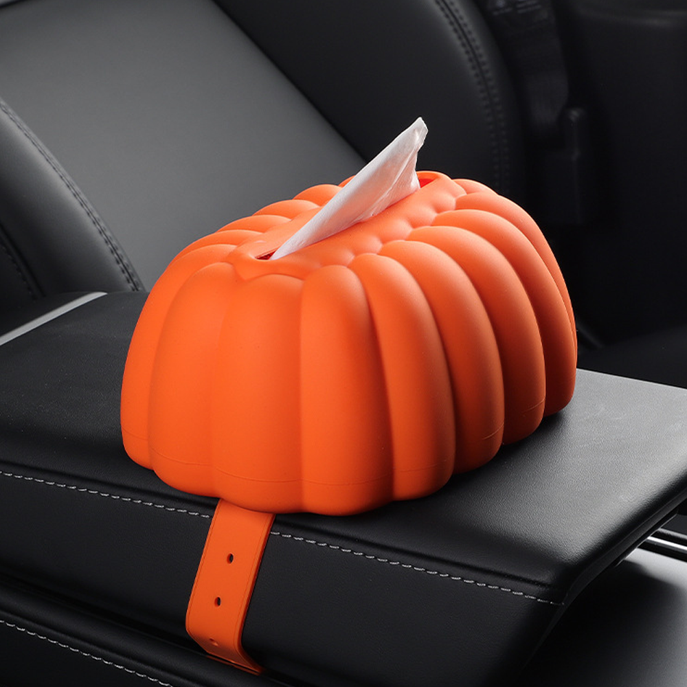 Pumpkin Shaped Silicone Tissue Box for Tesla Model 3 / Y / S / X