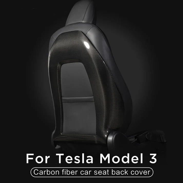 Back Seat Cover for Tesla Model 3 / Y - Real Carbon Fiber Interior Mods