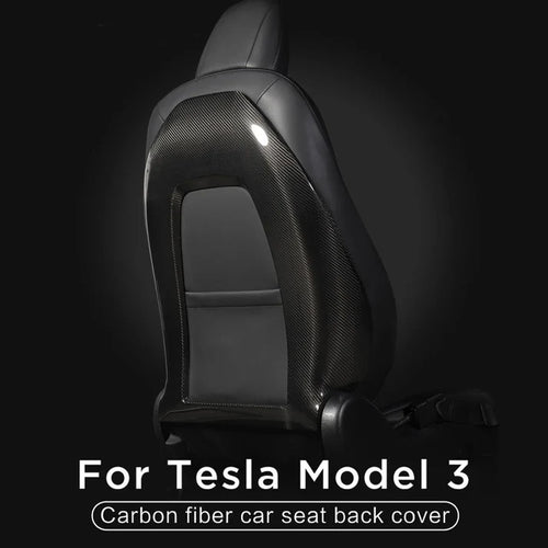 Back Seat Cover for Tesla Model 3 / Y - Real Carbon Fiber Interior Mods