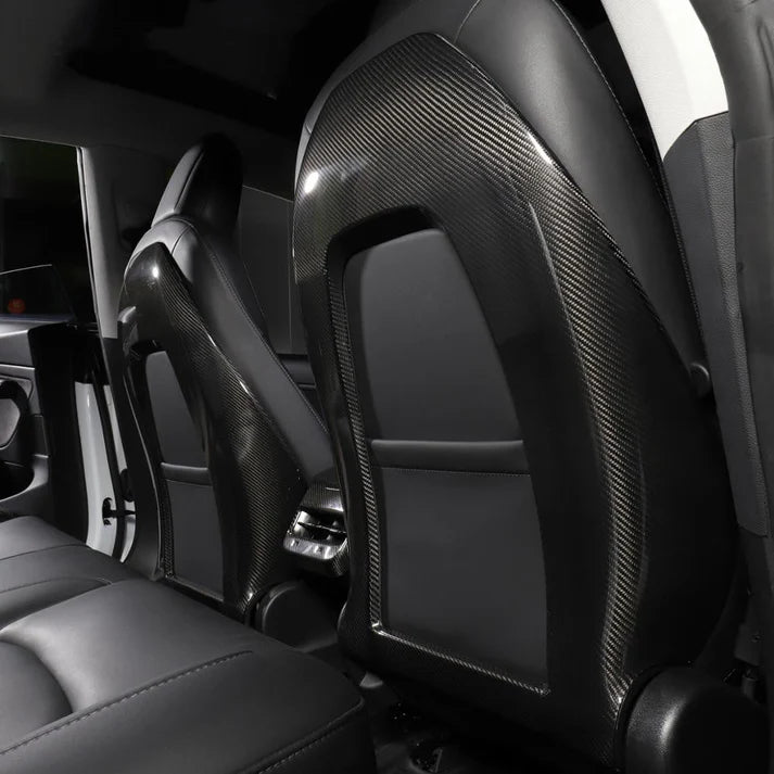 Back Seat Cover for Tesla Model 3 / Y - Real Carbon Fiber Interior Mods