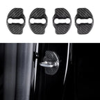 Real Dry Carbon Fiber Door Lock Cover for Tesla Model 3 & Model Y Juniper