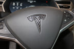 Real Carbon Fiber Steering Wheel Logo Cover for Tesla Model 3 / Y