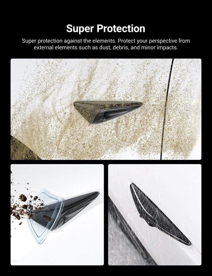Side Camera Turn Signal Cover for Tesla Model 3/S/Y/X - Carbon Fiber Exterior Mods