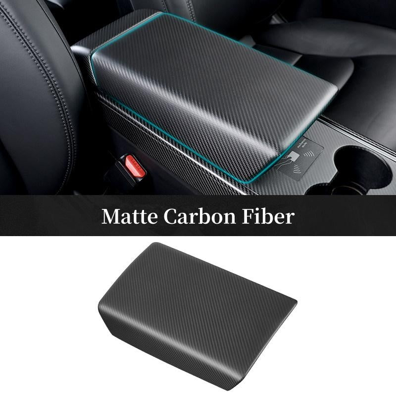 Model Y / 3 Armrest Cover - Dry Carbon Fiber Interior Mods