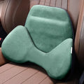 Alcantara lumbar support pillow installed on Tesla driver seat